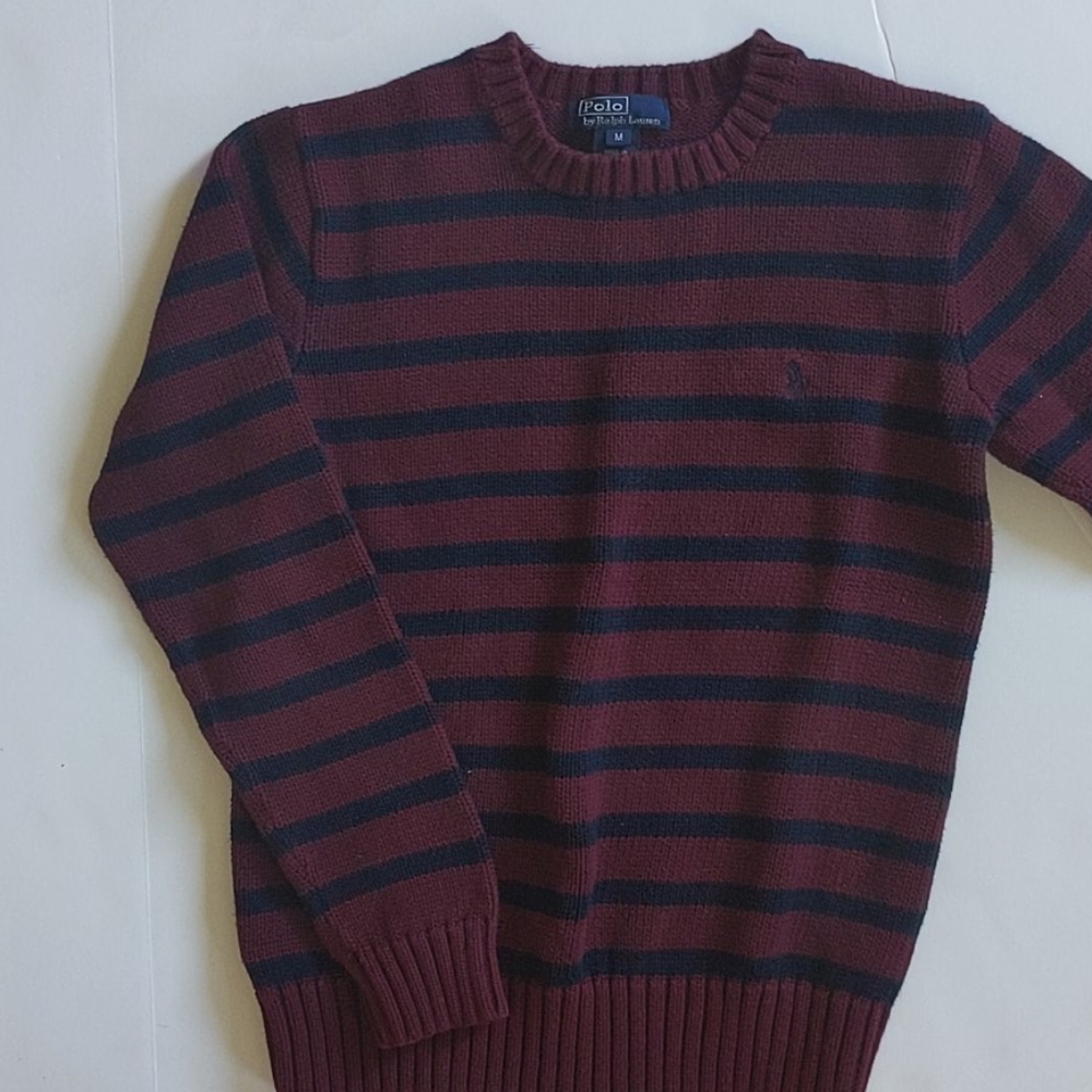 Polo burgundy & navy boys sweater